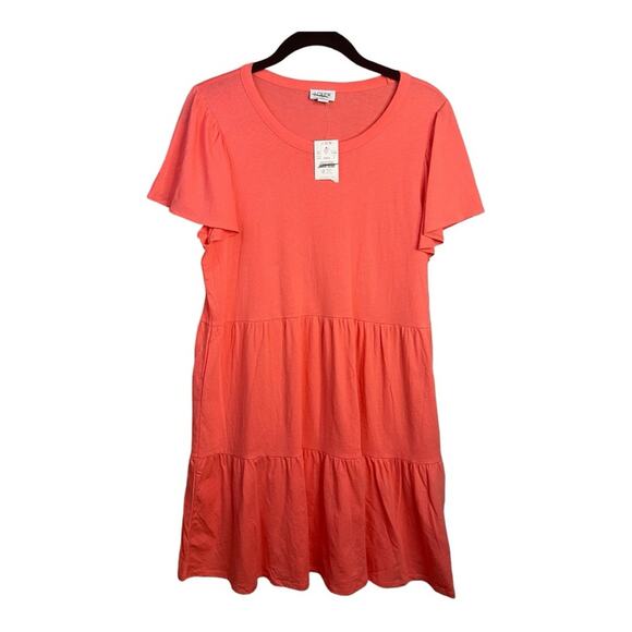J.‎ Crew Factory Knit Tiered Mini Dress in Orange Size Small NWT - Picture 1 of 11